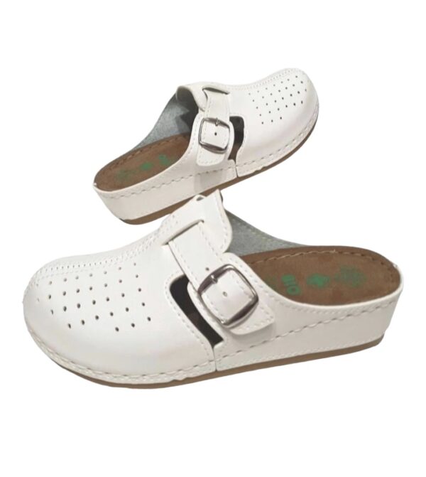 Ženska Klompa bijela kopca