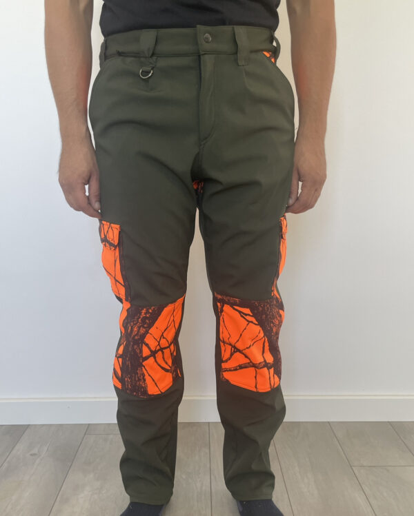 Lovacke Hlace Zelene-Orange Softshell