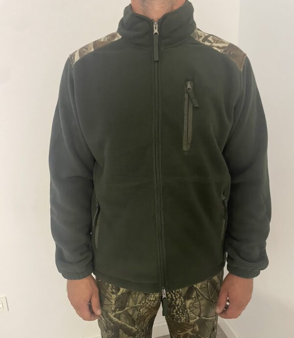 Jakna Flis Zelena Camo Efekt Loshan